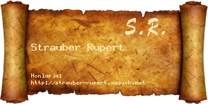 Strauber Rupert névjegykártya
